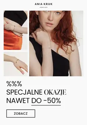 Ania Kruk - gazetka promocyjna Do -50% wyprzedaż biżuterii od środy 21.12 do środy 28.12 Ania Kruk - gazetka promocyjna Do -50% wyprzedaż biżuterii od środy 21.12 do środy 28.12