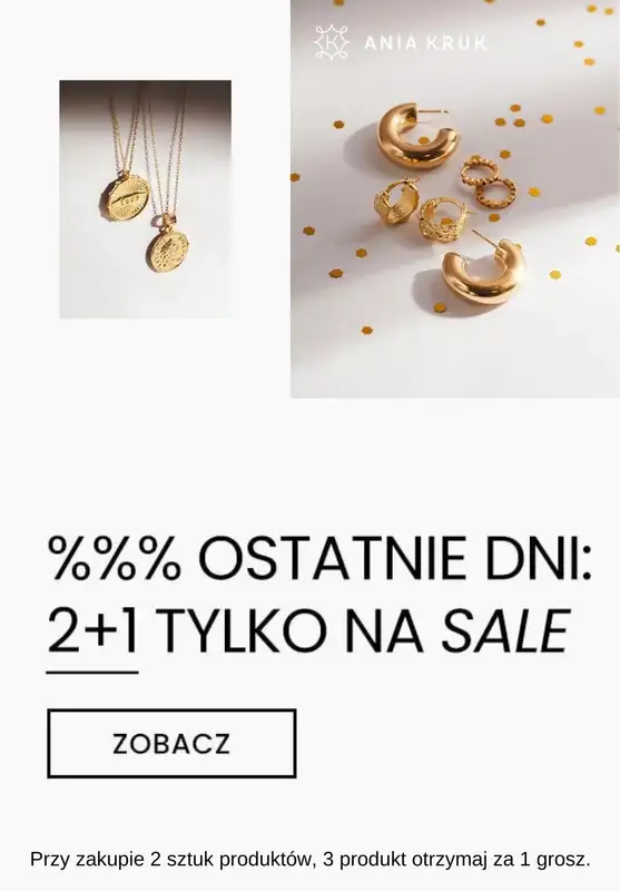 Ania Kruk - gazetka promocyjna 2+1 na SALE! od czwartku 05.01 do wtorku 10.01