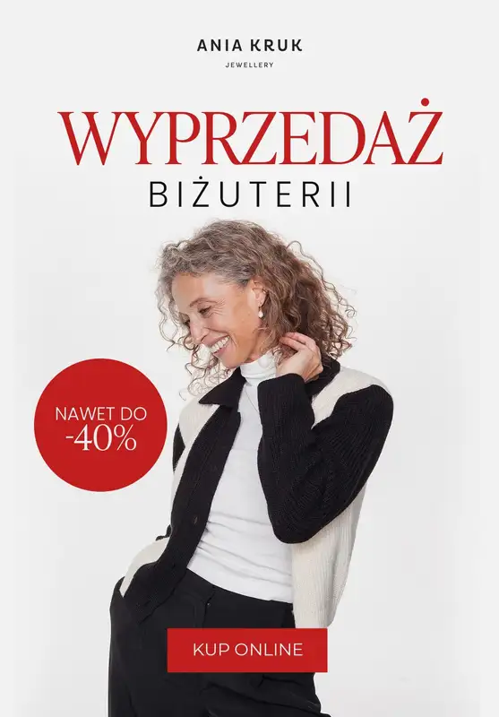 Ania Kruk - gazetka promocyjna Wyprzedaż biżuterii do -40% od soboty 14.01 do piątku 20.01