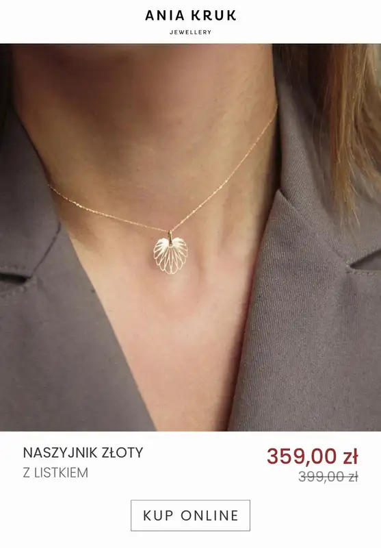 Ania Kruk - gazetka promocyjna Wyprzedaż biżuterii do -40% od soboty 14.01 do piątku 20.01 - strona 15