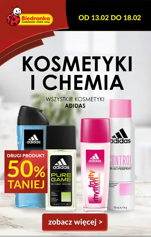 Drogerie z Blixem - gazetka promocyjna Biedronka I Kosmetyki i chemia do -50% na drugi produkt od wtorku 14.02 do soboty 18.02