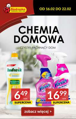 Drogerie z Blixem - gazetka promocyjna Biedronka I Chemia domowa od 6,49 zł od czwartku 16.02 do środy 22.02