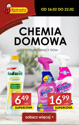 Drogerie z Blixem - gazetka promocyjna Biedronka I Chemia domowa od 6,49 zł od czwartku 16.02 do środy 22.02