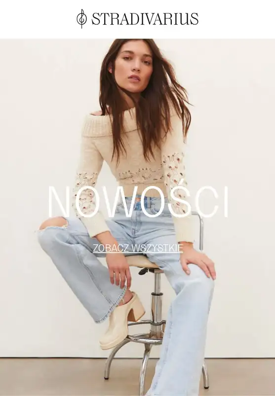 Stradivarius - gazetka promocyjna NOWOŚCI od 79,90 zł ażurowe dzianiny i nie tylko od poniedziałku 13.03 