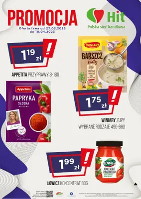Hit - gazetka promocyjna Gazetka od poniedziałku 27.03 do poniedziałku 10.04