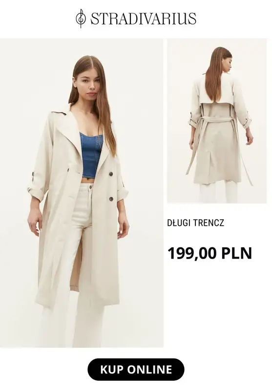 Stradivarius - gazetka promocyjna Modne trencze od środy 29.03  - strona 10