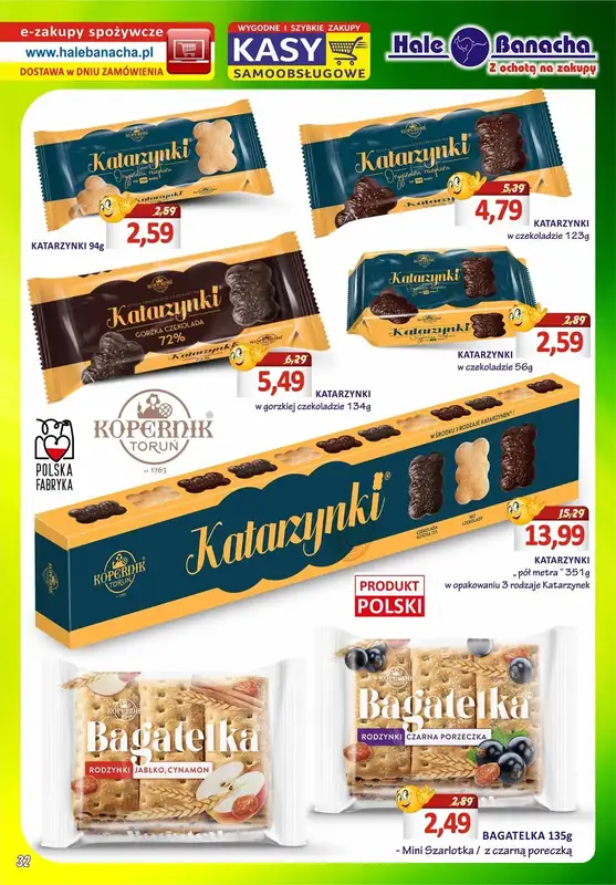 Hale Banacha - gazetka promocyjna Hale Banacha z ochotą na zakupy od wtorku 11.04 do poniedziałku 08.05 - strona 32