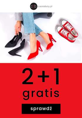 Czasnabuty.pl - gazetka promocyjna 2+1 gratis buty na wiosnę i lato od poniedziałku 08.05 