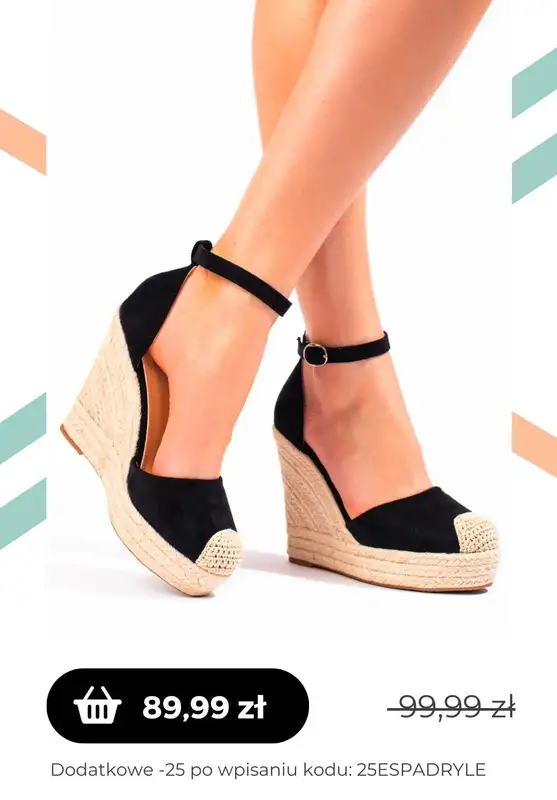 Czasnabuty.pl - gazetka promocyjna Czasnabuty.pl | -25% z KODEM na espadryle od czwartku 11.05  - strona 9