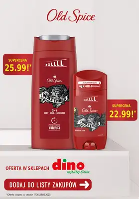 Procter & Gamble - gazetka promocyjna Old Spice Oferta w sklepach Dino od niedzieli 21.05 do wtorku 23.05