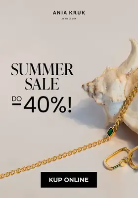 Ania Kruk - gazetka promocyjna Summer SALE do -40% od środy 28.06 do niedzieli 09.07 Ania Kruk - gazetka promocyjna Summer SALE do -40% od środy 28.06 do niedzieli 09.07