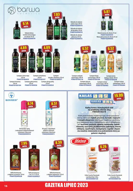 A-T - gazetka promocyjna Farmacja Zdrowa żywność od soboty 01.07 do poniedziałku 31.07 - strona 16