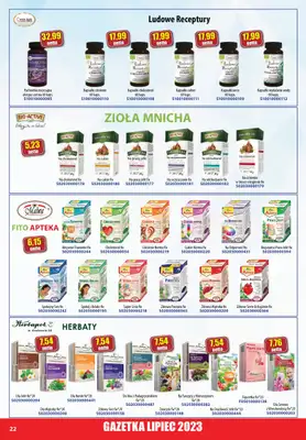 A-T - gazetka promocyjna Farmacja Zdrowa żywność od soboty 01.07 do poniedziałku 31.07 - strona 22