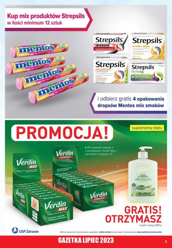 A-T - gazetka promocyjna Farmacja Zdrowa żywność od soboty 01.07 do poniedziałku 31.07 - strona 5