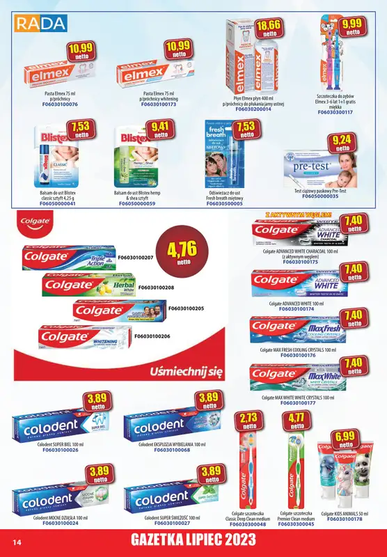 A-T - gazetka promocyjna Farmacja Zdrowa żywność od soboty 01.07 do poniedziałku 31.07 - strona 14