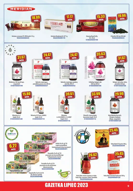 A-T - gazetka promocyjna Farmacja Zdrowa żywność od soboty 01.07 do poniedziałku 31.07 - strona 9