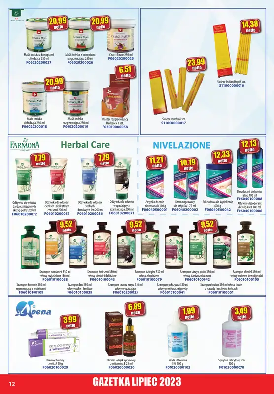 A-T - gazetka promocyjna Farmacja Zdrowa żywność od soboty 01.07 do poniedziałku 31.07 - strona 12