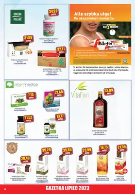 A-T - gazetka promocyjna Farmacja Zdrowa żywność od soboty 01.07 do poniedziałku 31.07 - strona 6