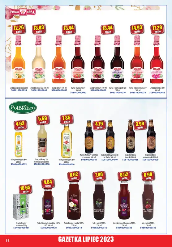 A-T - gazetka promocyjna Farmacja Zdrowa żywność od soboty 01.07 do poniedziałku 31.07 - strona 18