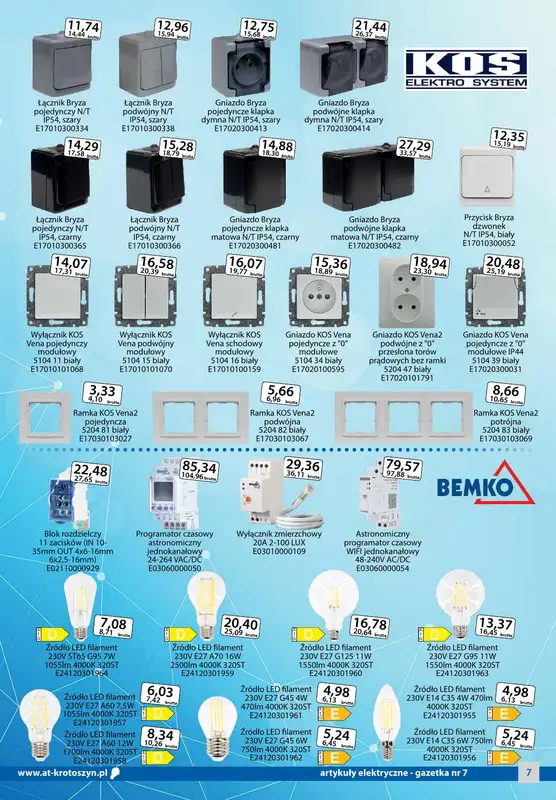A-T - gazetka promocyjna Artykuły elektryczne od soboty 15.07 do poniedziałku 14.08 - strona 7