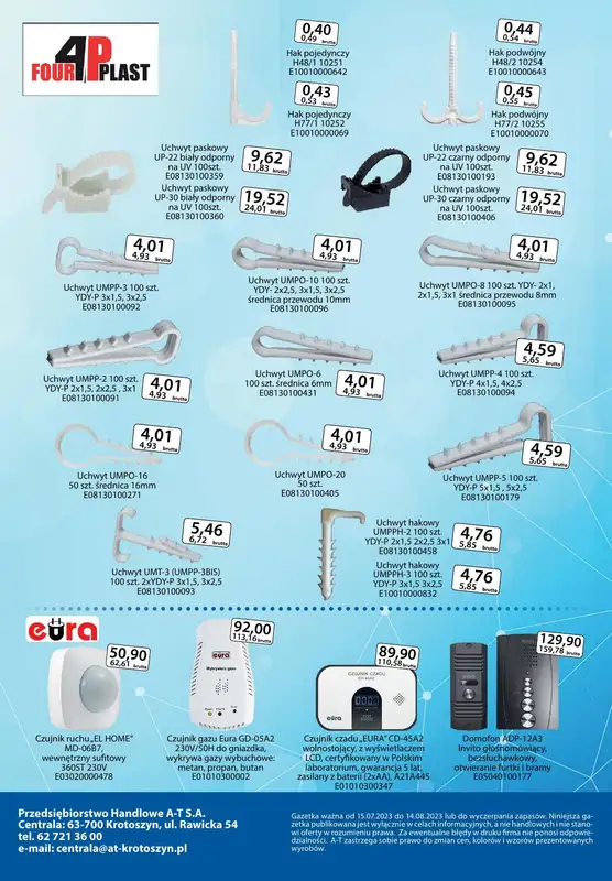 A-T - gazetka promocyjna Artykuły elektryczne od soboty 15.07 do poniedziałku 14.08 - strona 8
