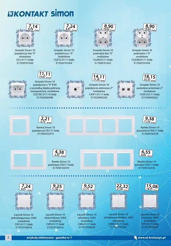 A-T - gazetka promocyjna Artykuły elektryczne od soboty 15.07 do poniedziałku 14.08 - strona 2