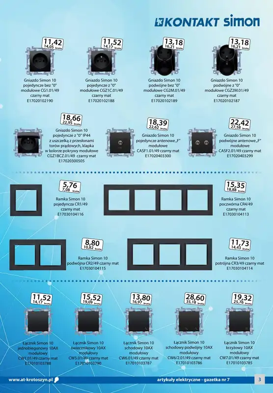 A-T - gazetka promocyjna Artykuły elektryczne od soboty 15.07 do poniedziałku 14.08 - strona 3