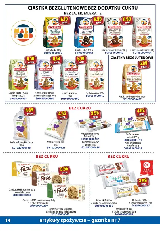 A-T - gazetka promocyjna Gazetka spożywcza od soboty 15.07 do poniedziałku 14.08 - strona 14
