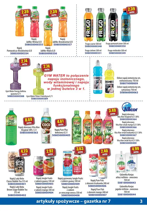 A-T - gazetka promocyjna Gazetka spożywcza od soboty 15.07 do poniedziałku 14.08 - strona 3
