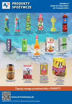 A-T - gazetka promocyjna Gazetka spożywcza od soboty 15.07 do poniedziałku 14.08