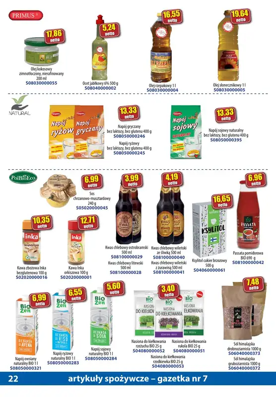 A-T - gazetka promocyjna Gazetka spożywcza od soboty 15.07 do poniedziałku 14.08 - strona 22