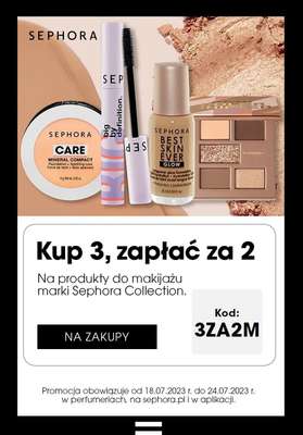 Sephora - gazetka promocyjna 2+1 GRATIS produkty do makijażu Sephora Collection od środy 19.07 do poniedziałku 24.07