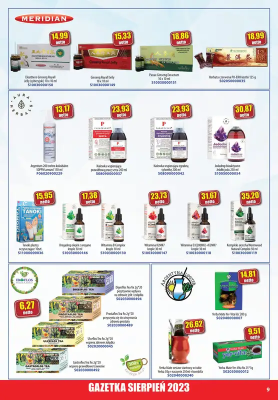 A-T - gazetka promocyjna Farmacja Zdrowa żywność od wtorku 01.08 do czwartku 31.08 - strona 9
