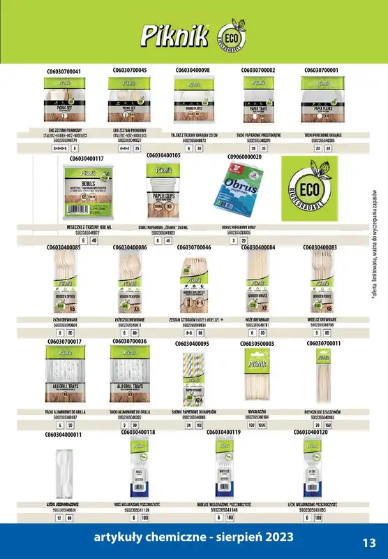 A-T - gazetka promocyjna Produkty chemiczne od wtorku 01.08 do czwartku 31.08 - strona 13
