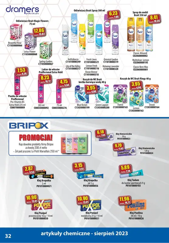 A-T - gazetka promocyjna Produkty chemiczne od wtorku 01.08 do czwartku 31.08 - strona 32