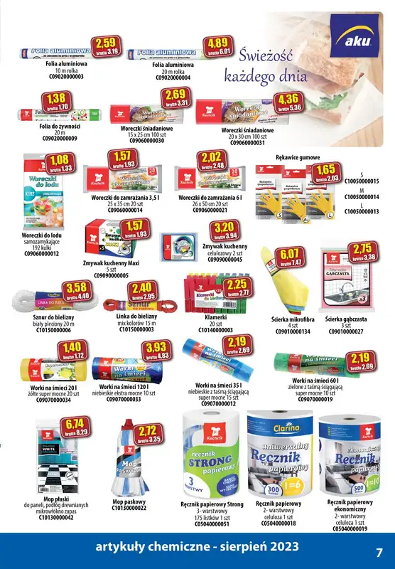 A-T - gazetka promocyjna Produkty chemiczne od wtorku 01.08 do czwartku 31.08 - strona 7
