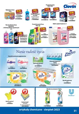 A-T - gazetka promocyjna Produkty chemiczne od wtorku 01.08 do czwartku 31.08 - strona 31