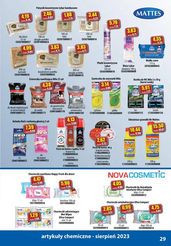 A-T - gazetka promocyjna Produkty chemiczne od wtorku 01.08 do czwartku 31.08 - strona 29