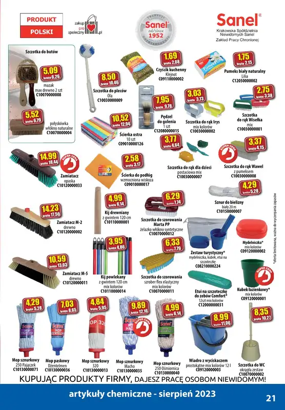 A-T - gazetka promocyjna Produkty chemiczne od wtorku 01.08 do czwartku 31.08 - strona 21