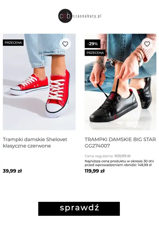 Czasnabuty.pl - gazetka promocyjna -30% na trampki z kodem od środy 02.08 do niedzieli 06.08 - strona 4