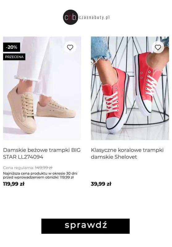 Czasnabuty.pl - gazetka promocyjna -30% na trampki z kodem od środy 02.08 do niedzieli 06.08 - strona 7