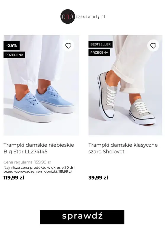 Czasnabuty.pl - gazetka promocyjna -30% na trampki z kodem od środy 02.08 do niedzieli 06.08 - strona 5