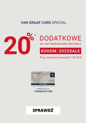 Van Graaf - gazetka promocyjna Dodatkowe -20% z kodem od środy 16.08 do niedzieli 20.08