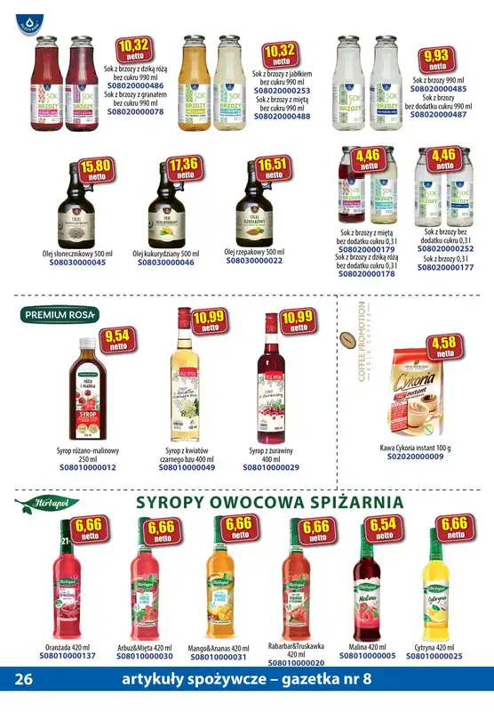 A-T - gazetka promocyjna Gazetka spożywcza od środy 16.08 do czwartku 14.09 - strona 26