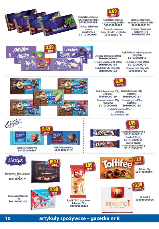 A-T - gazetka promocyjna Gazetka spożywcza od środy 16.08 do czwartku 14.09 - strona 10