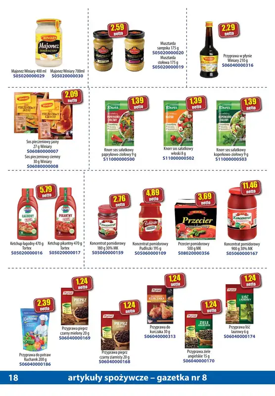A-T - gazetka promocyjna Gazetka spożywcza od środy 16.08 do czwartku 14.09 - strona 18