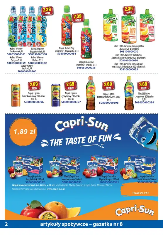 A-T - gazetka promocyjna Gazetka spożywcza od środy 16.08 do czwartku 14.09 - strona 2