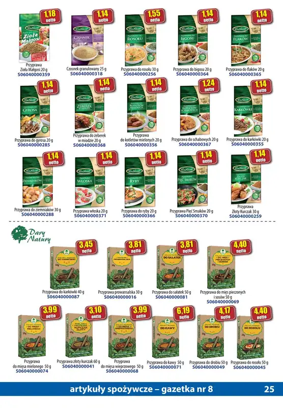 A-T - gazetka promocyjna Gazetka spożywcza od środy 16.08 do czwartku 14.09 - strona 25
