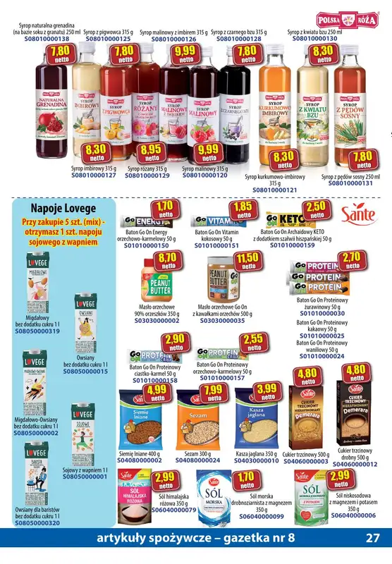 A-T - gazetka promocyjna Gazetka spożywcza od środy 16.08 do czwartku 14.09 - strona 27