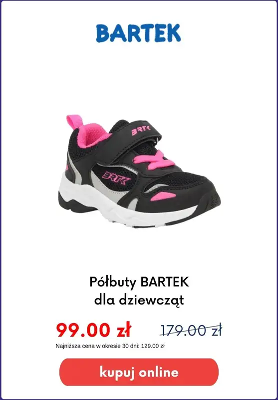 Bartek - gazetka promocyjna Obuwie dziecięce na zajęcia WF-u od czwartku 24.08  - strona 10